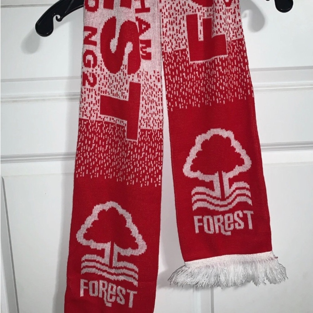 Red and White Forest Scarf